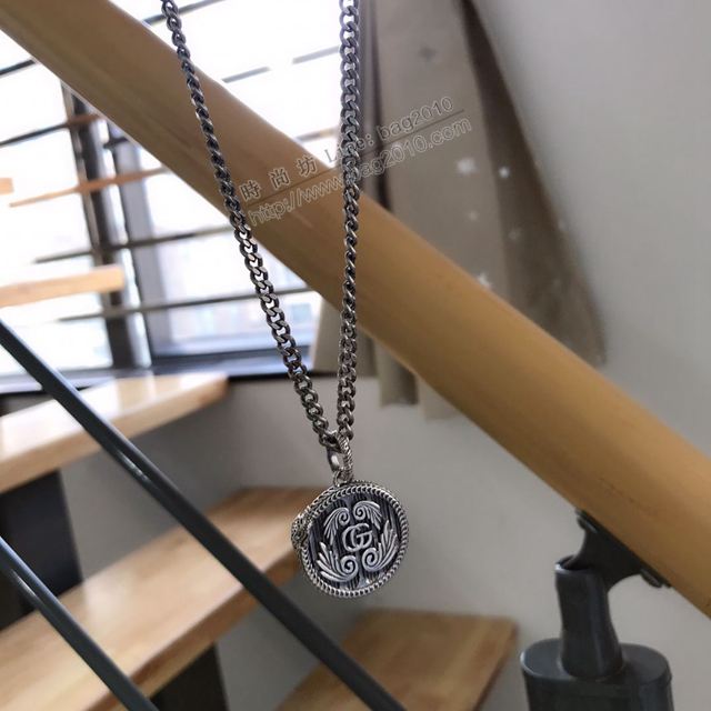 GUCCi飾品 古馳首飾泰銀復古雙G樹葉吊墜 Gucci吊墜  zgbq1198
